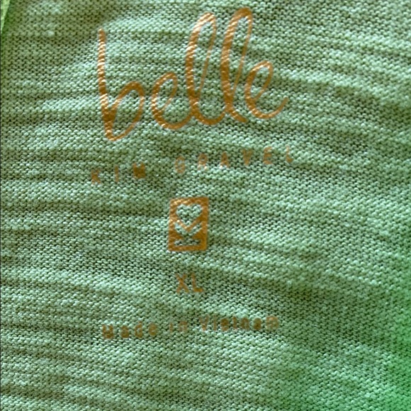 Green Mesh Inset Slub Tee - Picture 2 of 6